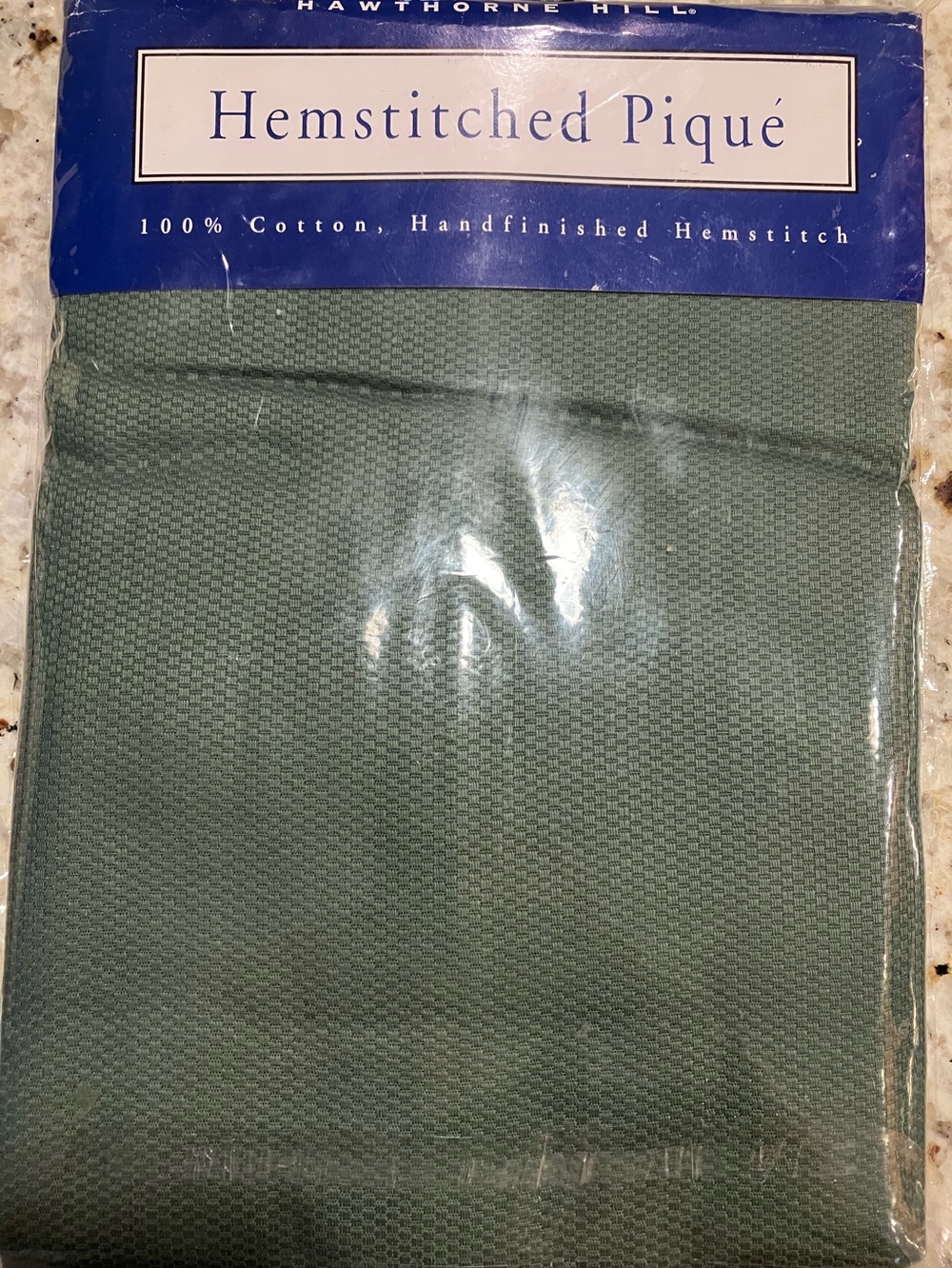 New Vintage American Pacific Hemstitched Pique Tablecloth – Hunter Green 60x84